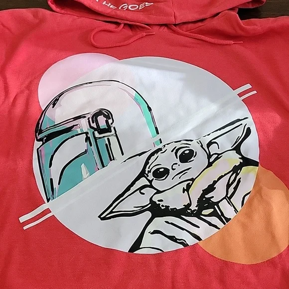 Star Wars Grogu and The Mandalorian Pull over Hoodie - Picture 2 of 10